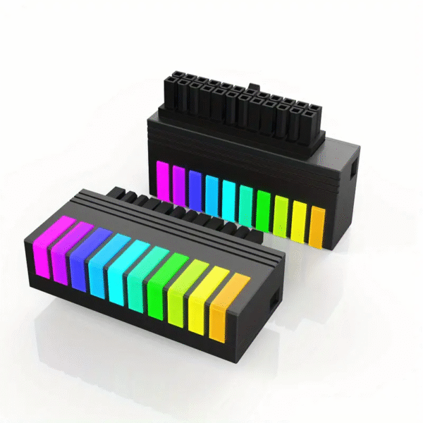 ARGB Rainbow ATX 24-Pin 90 Degree Power Connector 5V 3 Pin Power Adapter For Computer Motherboard ATX Power Supply-1 Pack - Image 5